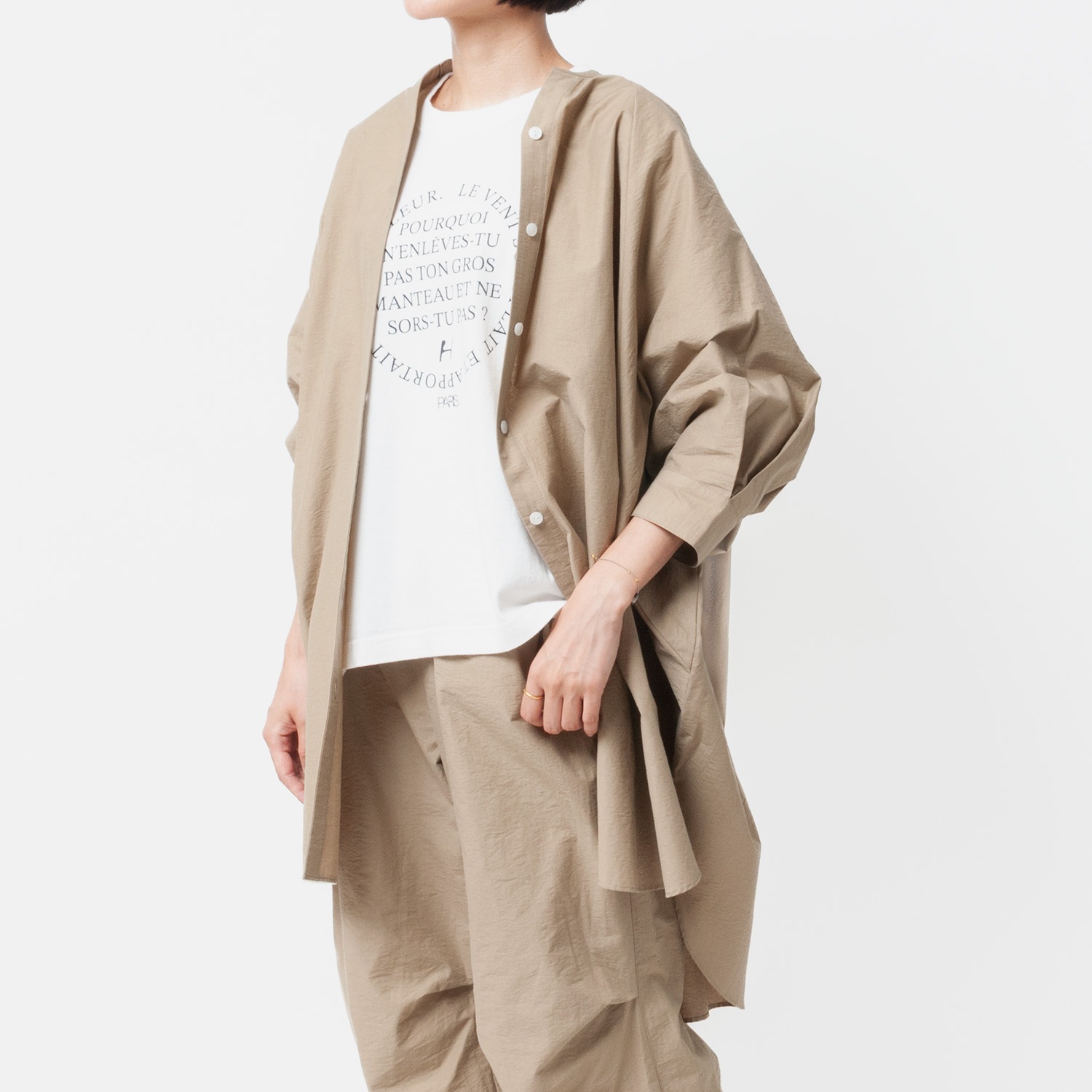 [Harriss] Baggy tuck pants_Beige(61)