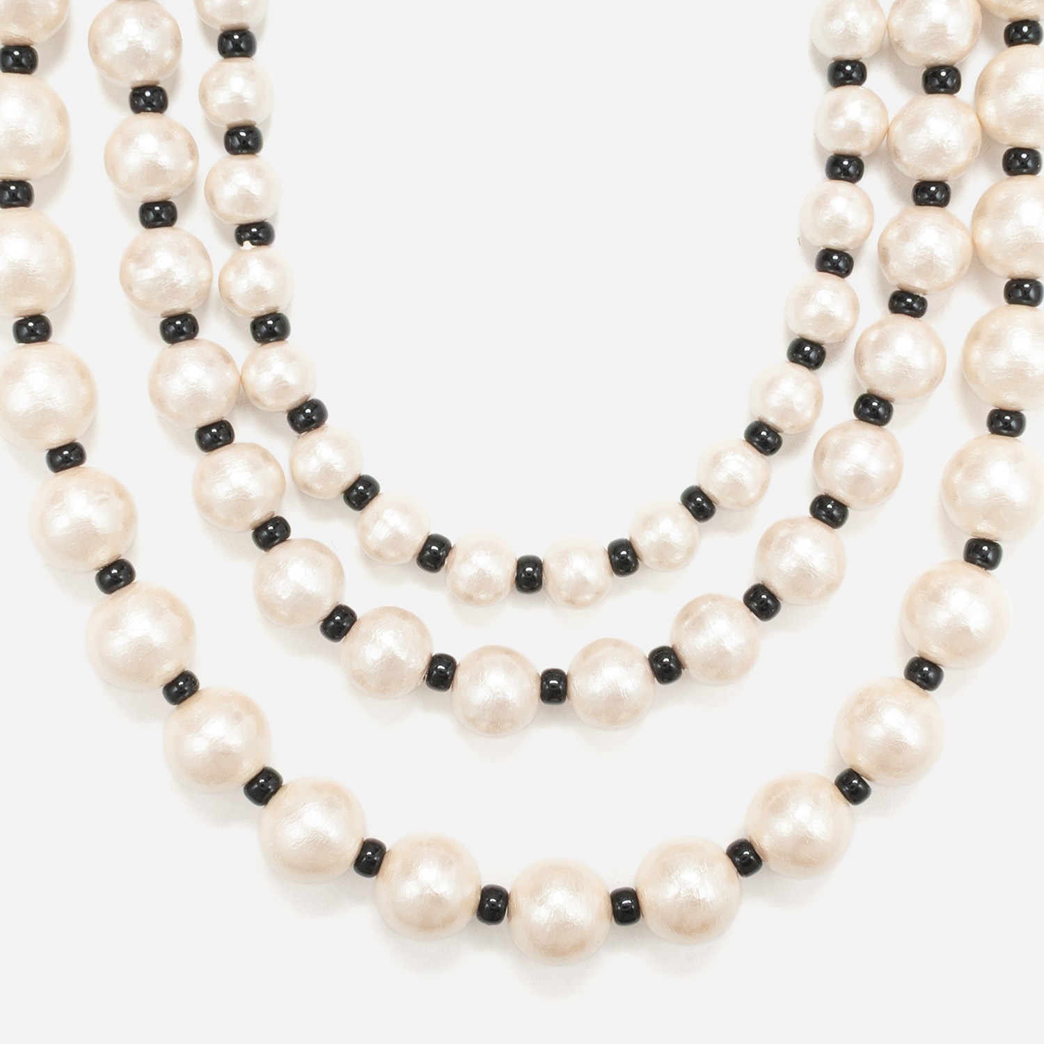 [Harriss �� Keiko Okamoto] Cotton Pearl 3-strand Necklace