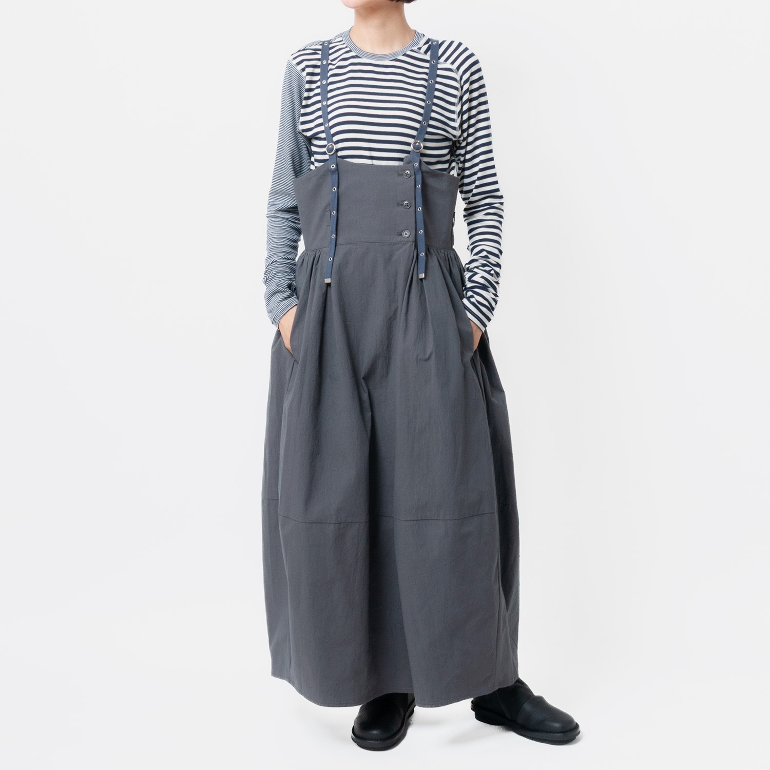 RaPPELER] Suspender pants_Charcoal gray(82) | KANEMAN E-STORE