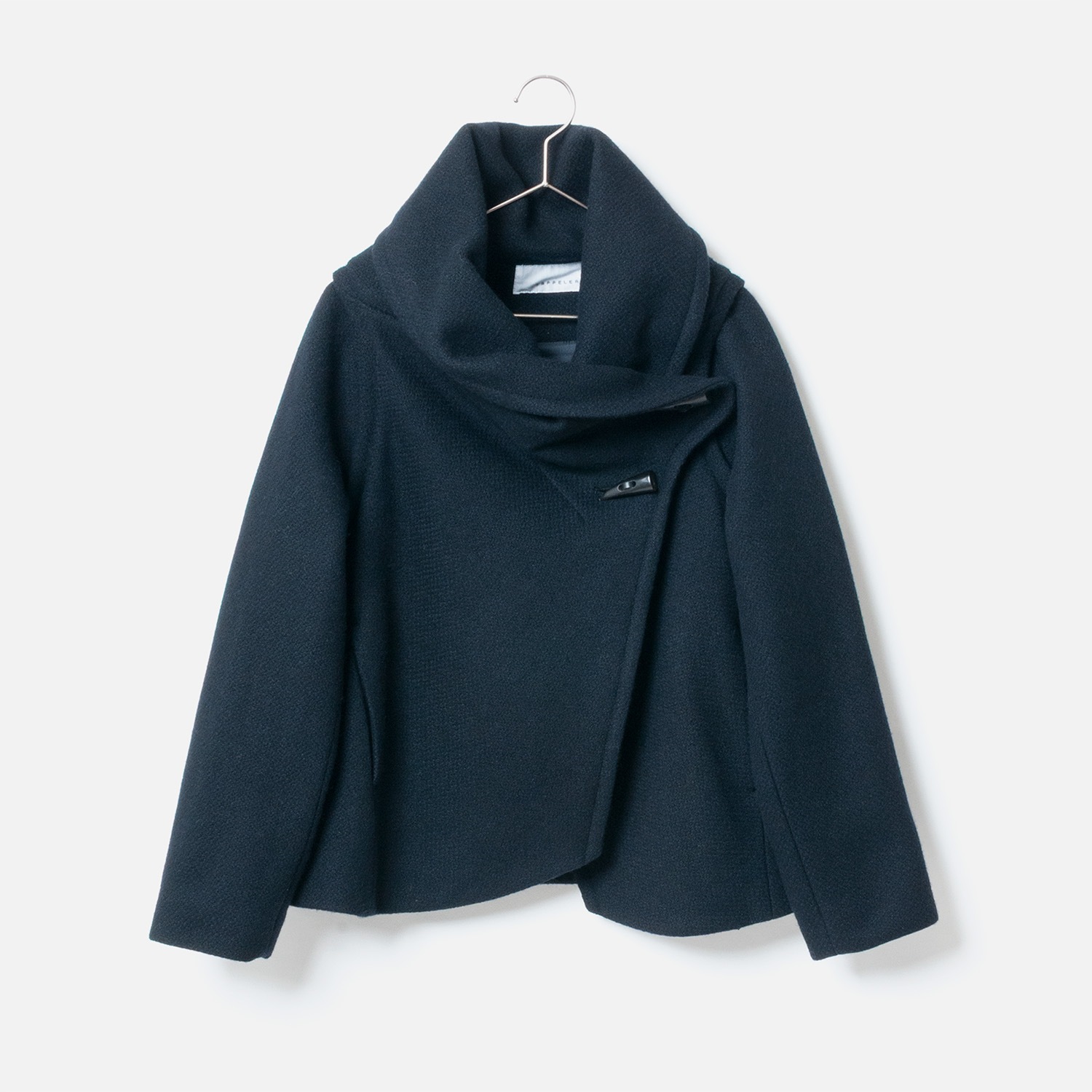 [RaPPELER] Loofah collar short length coat_Navy blue(50) | KANEMAN E-STORE