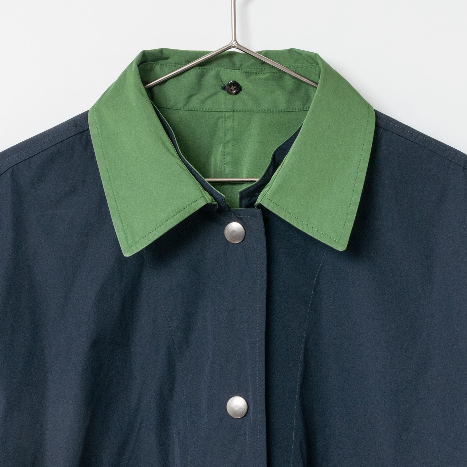 [le ciel de HARRISS] Reversible & Detachable Collar Coat_Navy blue(50)