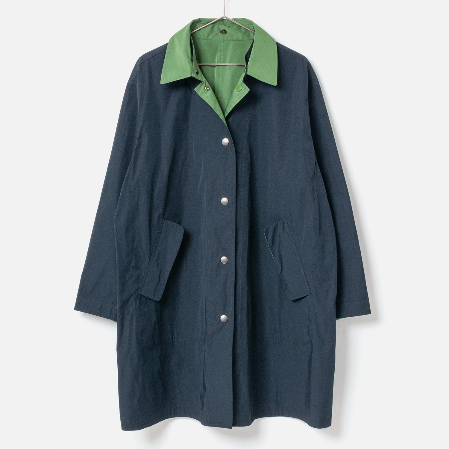 [le ciel de HARRISS] Reversible & Detachable Collar Coat_Navy blue(50)