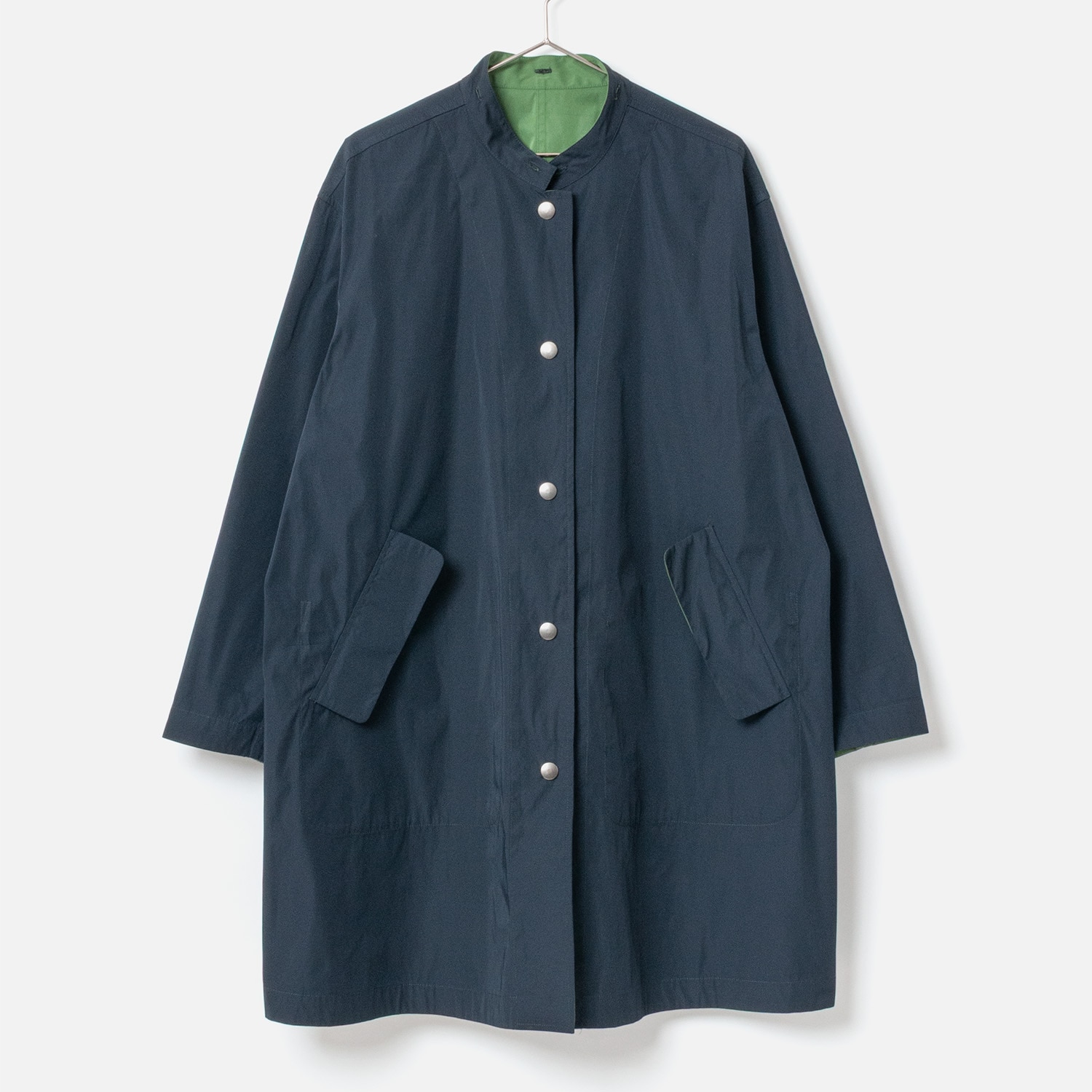 [le ciel de HARRISS] Reversible & Detachable Collar Coat_Navy blue(50)