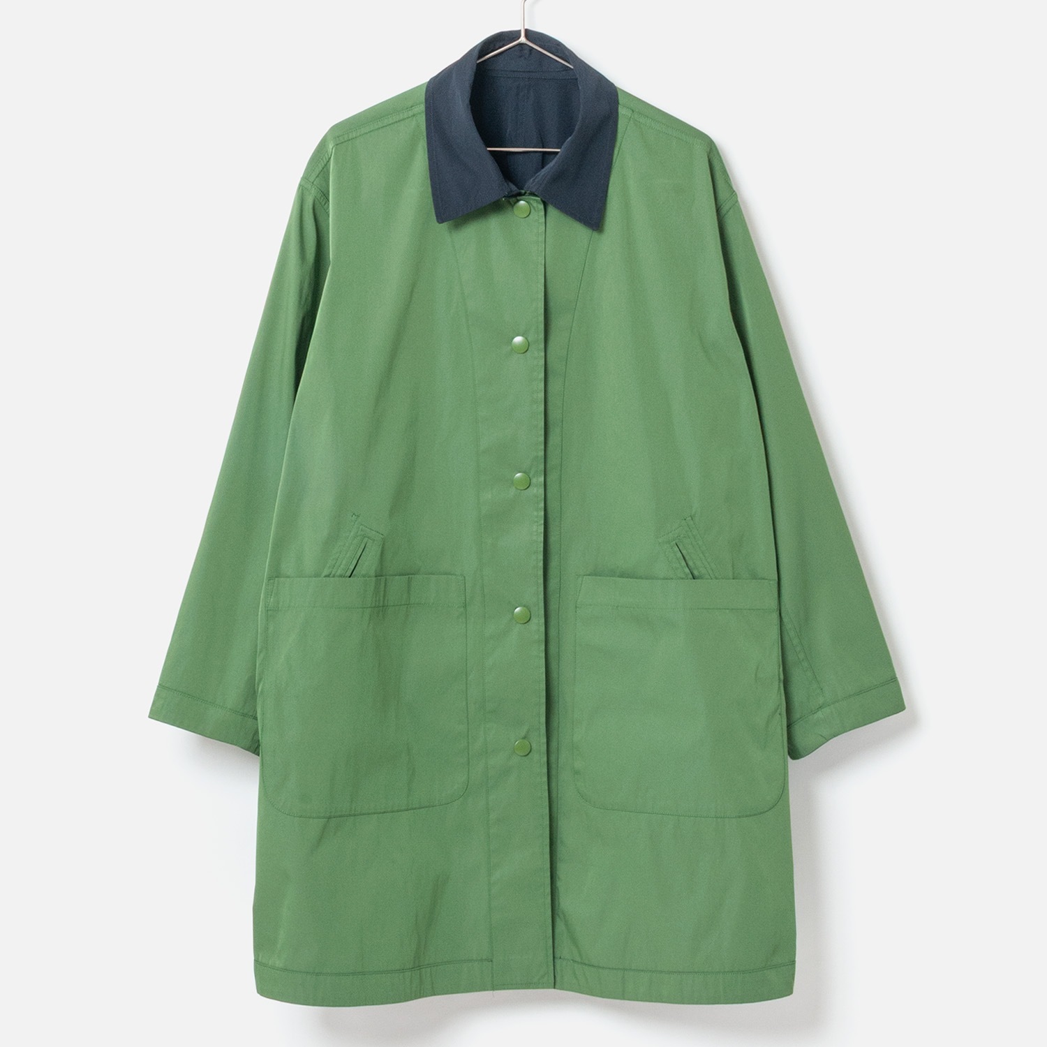 [le ciel de HARRISS] Reversible & Detachable Collar Coat_Navy blue(50)