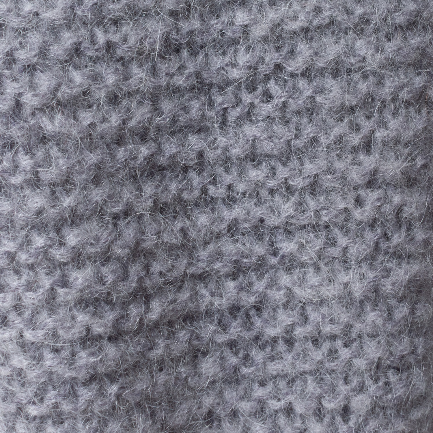 [Harriss  Keiko Okamoto] Kid mohair blend crew neck cardigan_Gray(82)