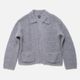 [Harriss  Keiko Okamoto] Kid mohair blend crew neck cardigan_Gray(82)