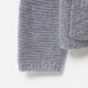 [Harriss  Keiko Okamoto] Kid mohair blend crew neck cardigan_Gray(82)
