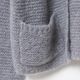 [Harriss  Keiko Okamoto] Kid mohair blend crew neck cardigan_Gray(82)