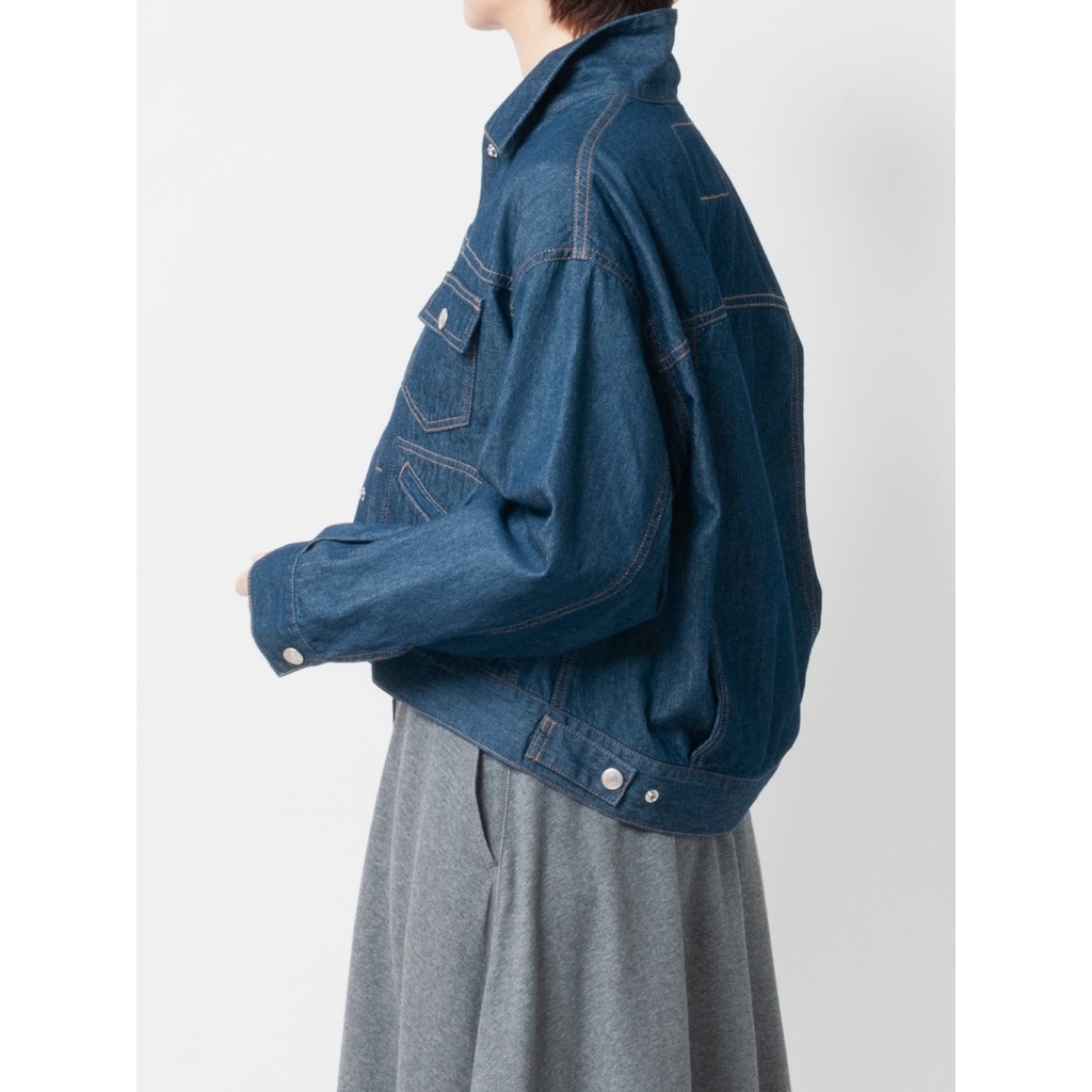 [le ciel de HARRISS] Vintage Style 6.5oz Denim Jacket_Blue(51)