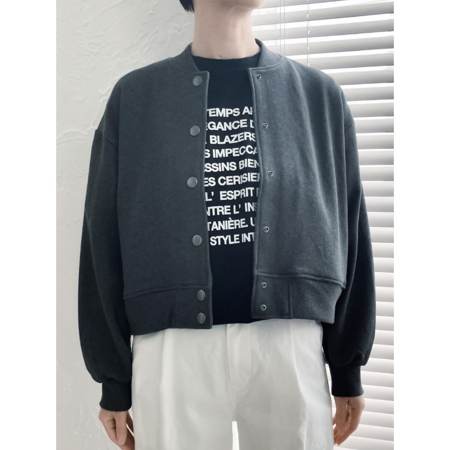 [le ciel de HARRISS] Sweat Varsity Jacket