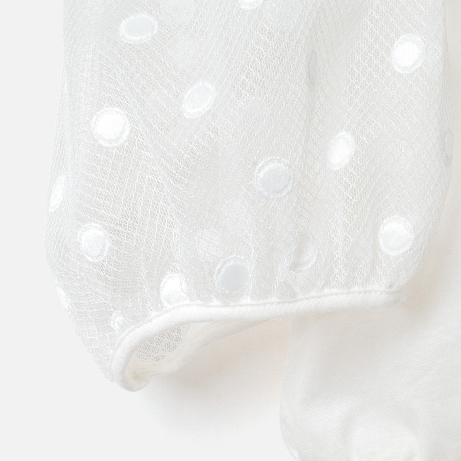 [Harriss] Polka Dot Puff Sleeve Pullover