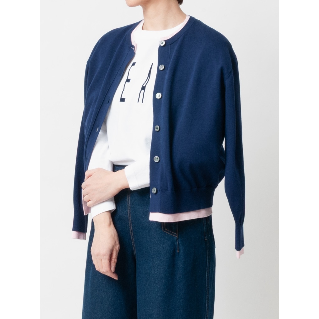 [le ciel de HARRISS] Faux Layered Cardigan