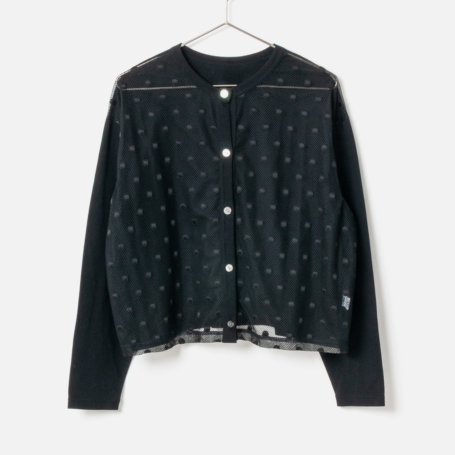 [Harriss] Polka Dot Pattern Cardigan