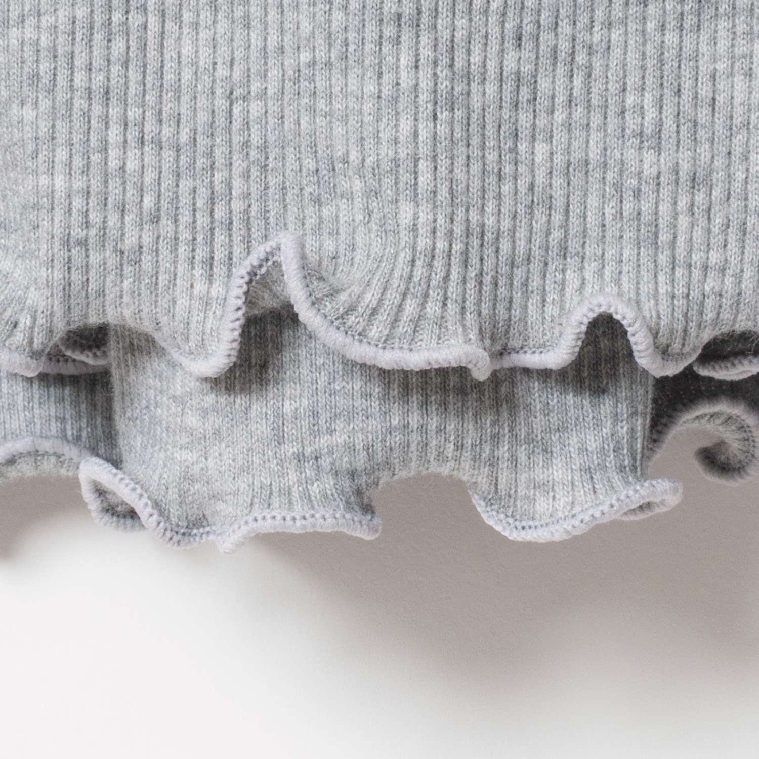 [Harriss  Keiko Okamoto] Cut-rib long turtleneck sweater_Gray(82)