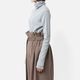 [Harriss  Keiko Okamoto] Cut-rib long turtleneck sweater_Gray(82)