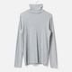 [Harriss  Keiko Okamoto] Cut-rib long turtleneck sweater_Gray(82)