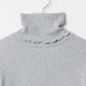 [Harriss  Keiko Okamoto] Cut-rib long turtleneck sweater_Gray(82)