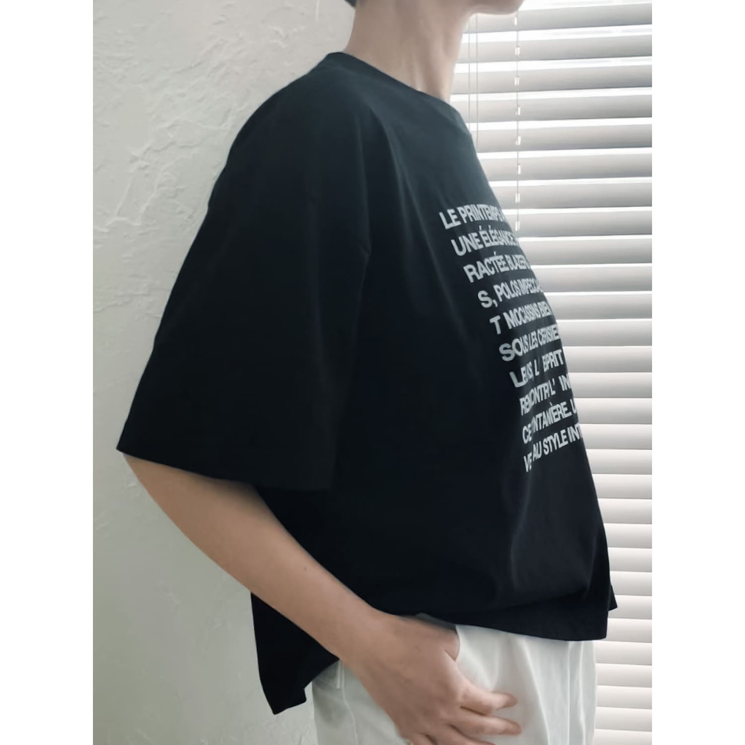 [le ciel de HARRISS] BIG SILHOUETTE T-SHIRT_Message