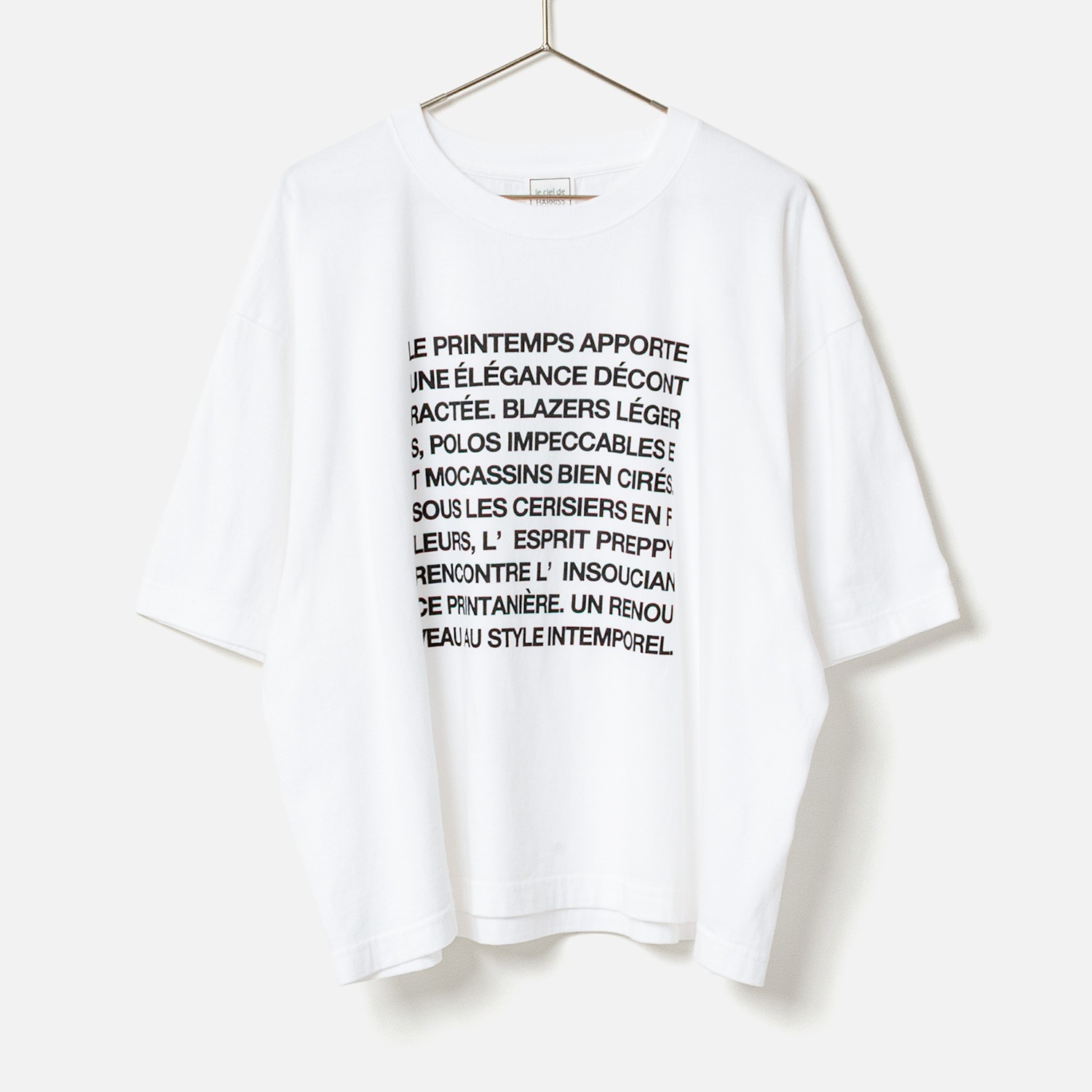 [le ciel de HARRISS] BIG SILHOUETTE T-SHIRT_Message