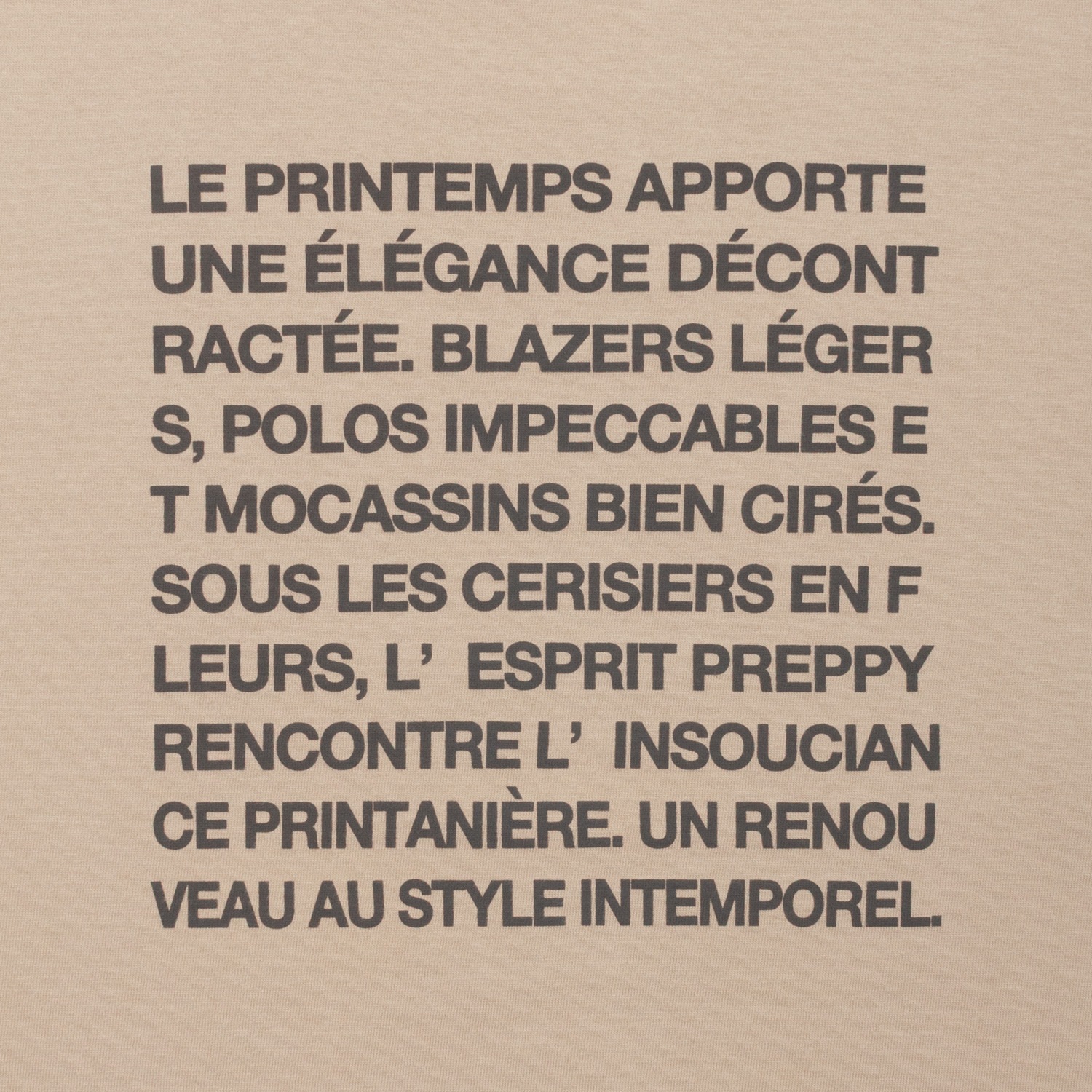 [le ciel de HARRISS] BIG SILHOUETTE T-SHIRT_Message