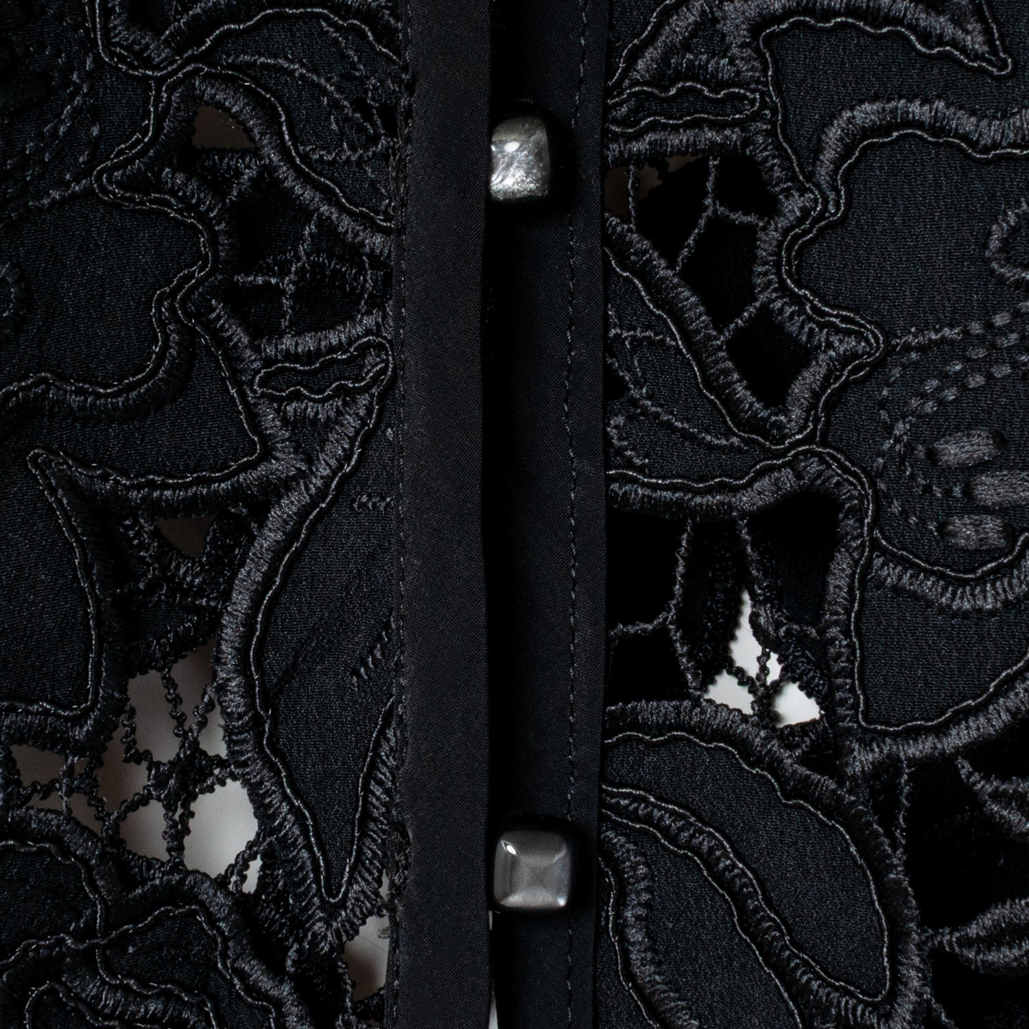 [Harriss] Embroidered Lace Vest