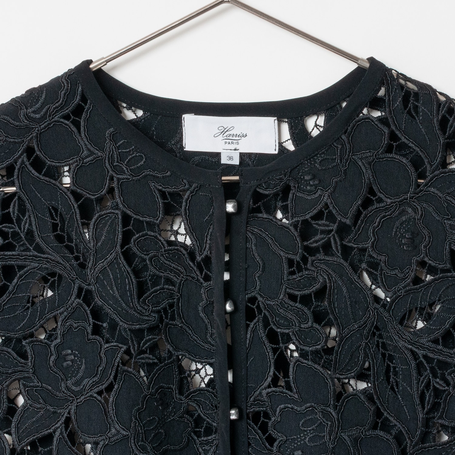 [Harriss] Embroidered Lace Vest