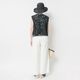 [Harriss] Embroidered Lace Vest