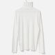 [Harriss  Keiko Okamoto] Cut-rib long turtleneck sweater_Off white(02)