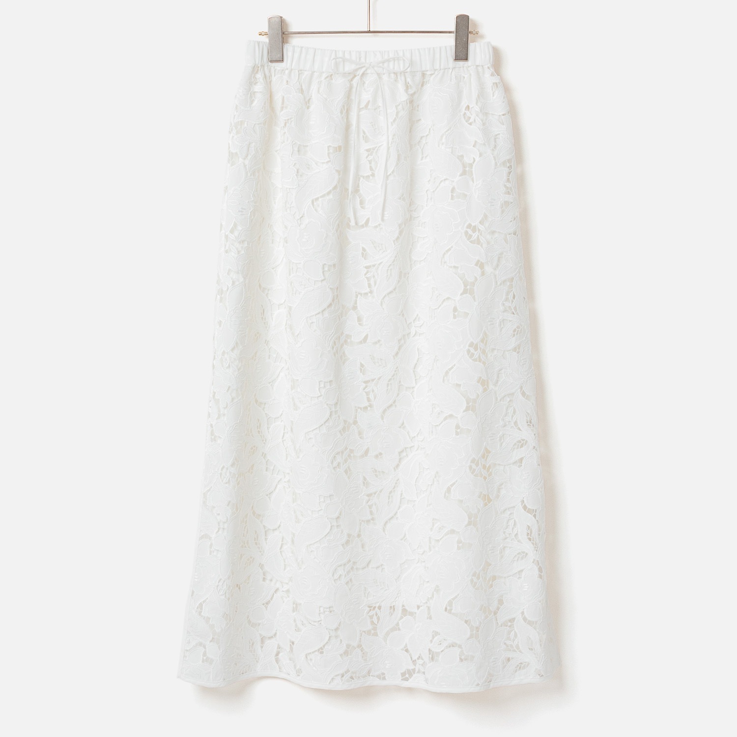 [Harriss] Embroidered Lace Long Skirt