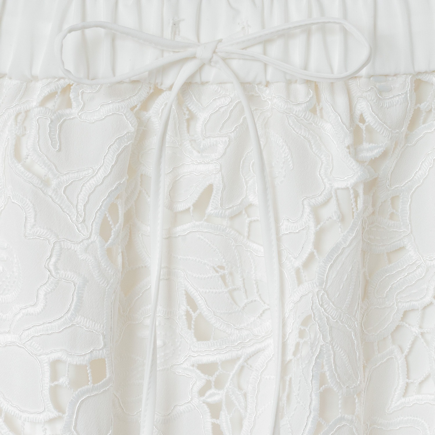 [Harriss] Embroidered Lace Long Skirt
