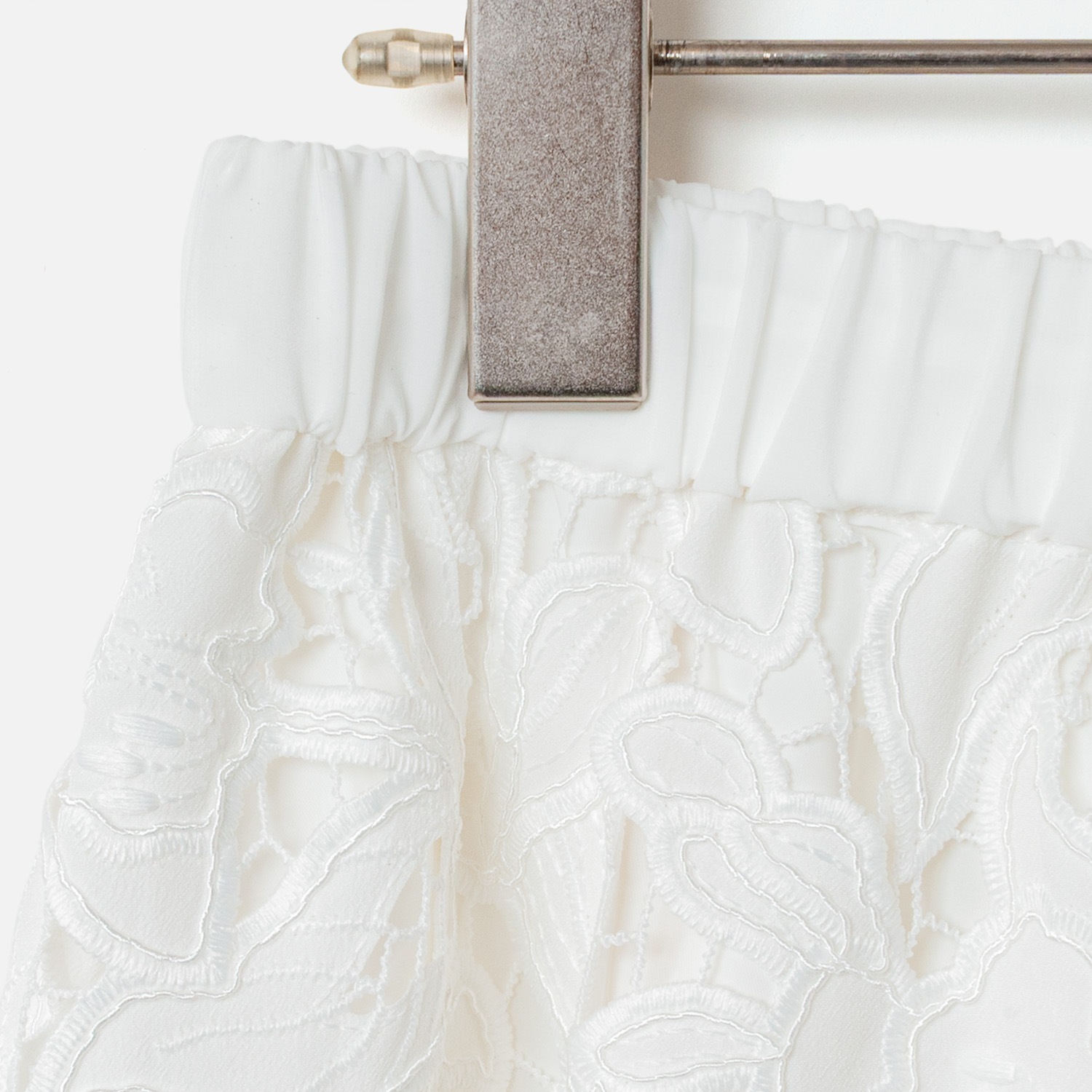 [Harriss] Embroidered Lace Long Skirt