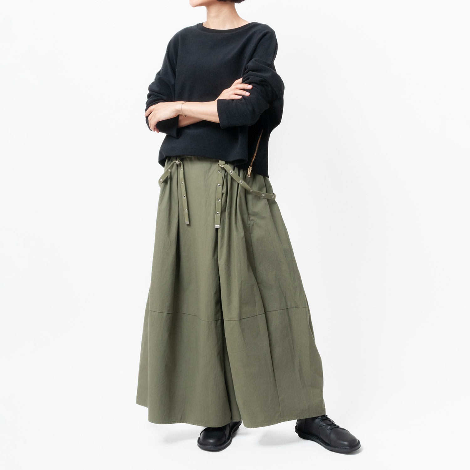 [RaPPELER] Suspender pants_khaki(32)
