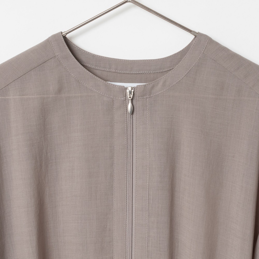 [Harriss] Sheer Front Zip Blouson