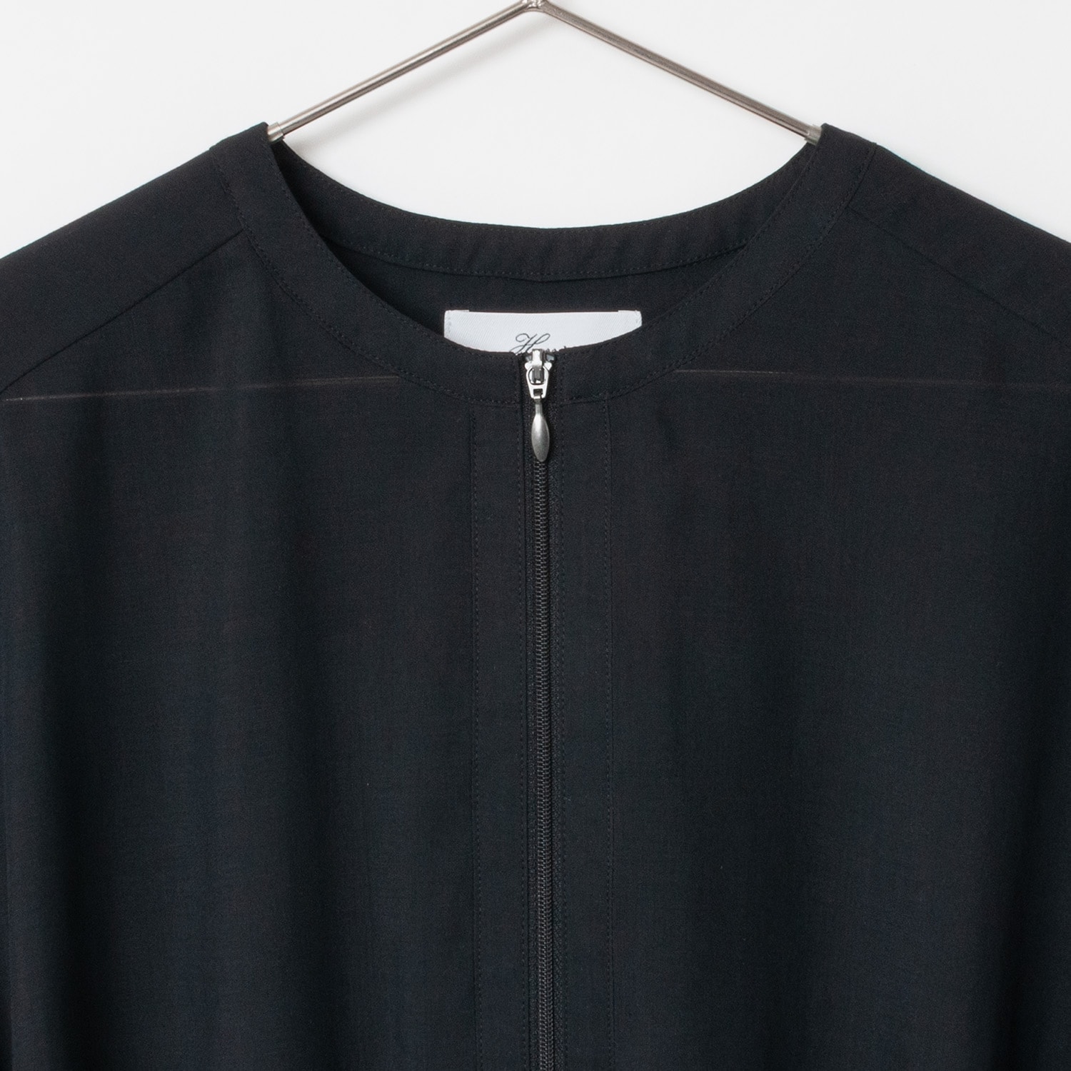 [Harriss] Sheer Front Zip Blouson