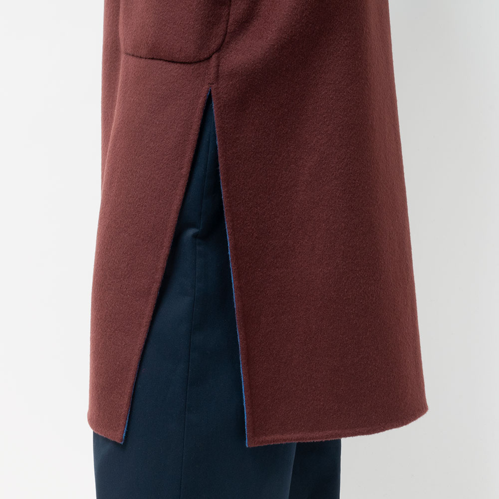 [HARRISS GRACE] CASHMERE REVERSIBLE SNAP COAT(70)