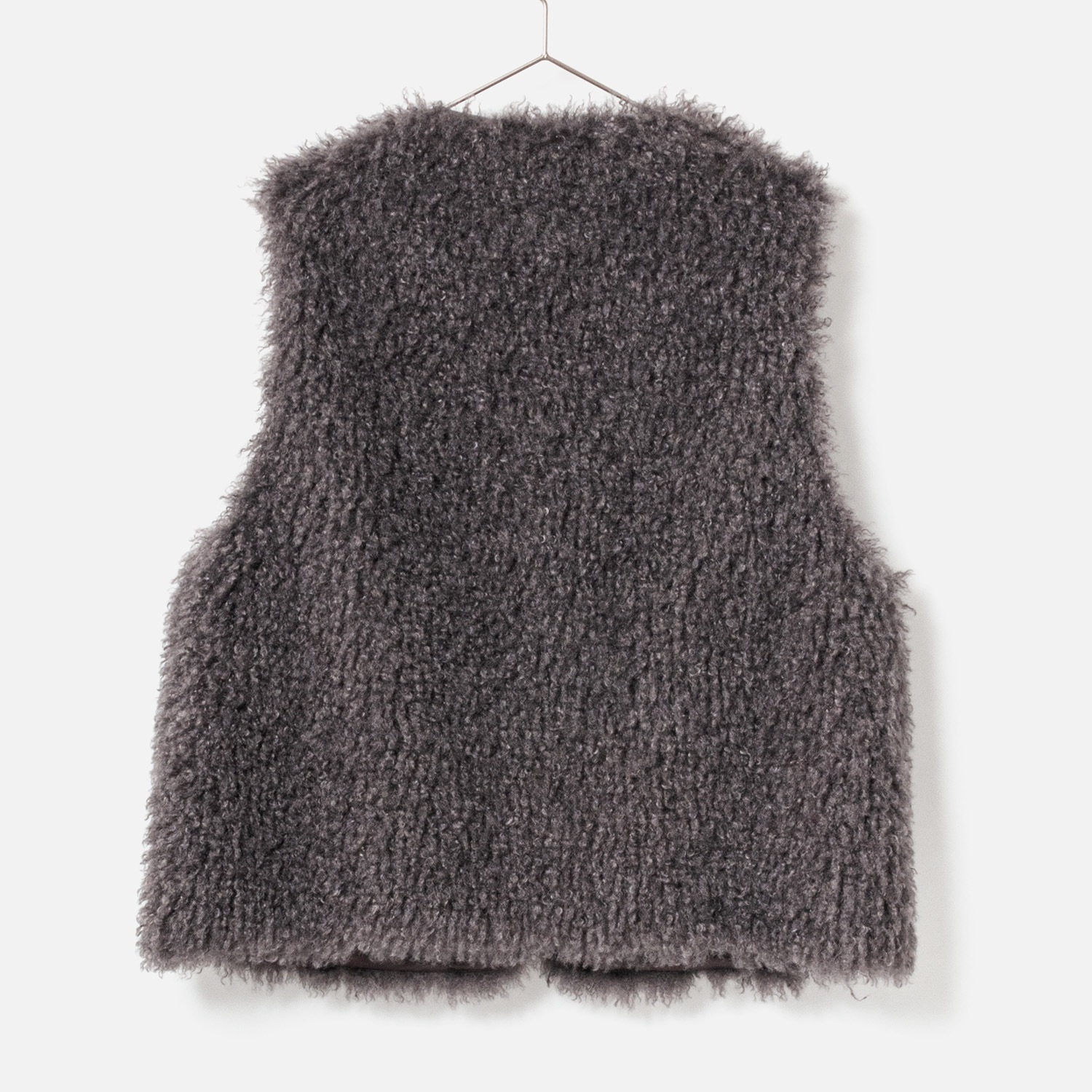 [HARRISS De Relax] Fur gilet_CHARCOAL GRAY(81)