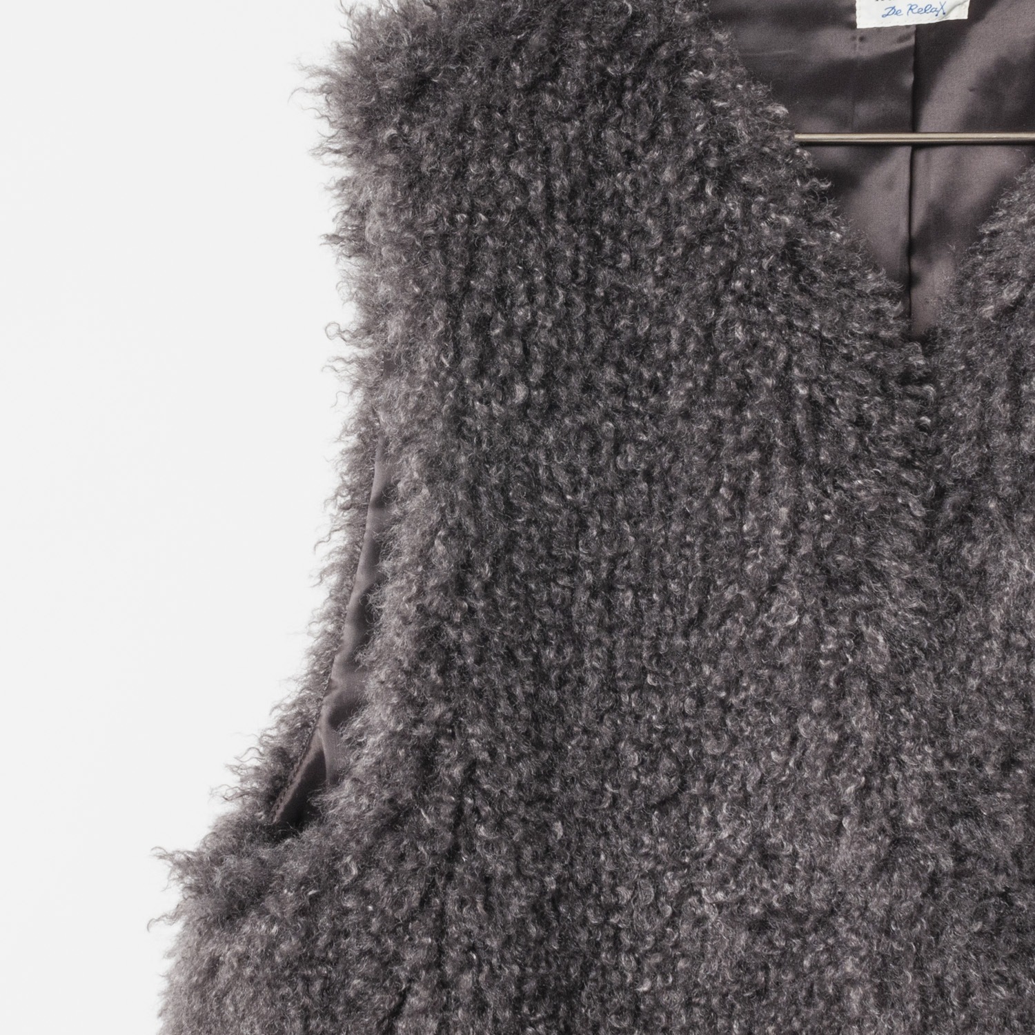 [HARRISS De Relax] Fur gilet_CHARCOAL GRAY(81)