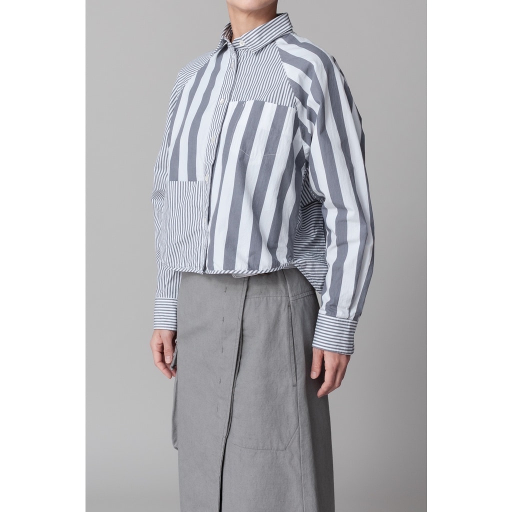 [RaPPELER] Raglan short length shirt_Charcoal gray(81)