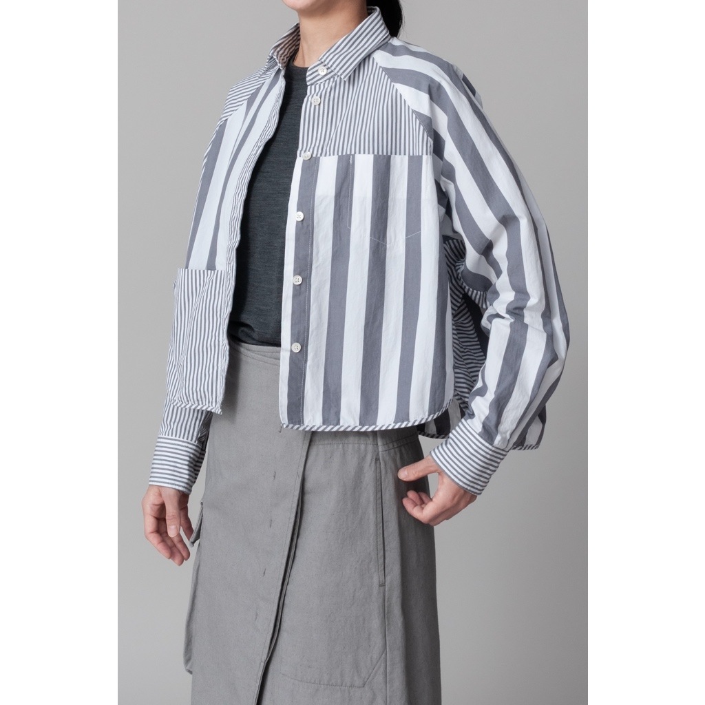 [RaPPELER] Raglan short length shirt_Charcoal gray(81)