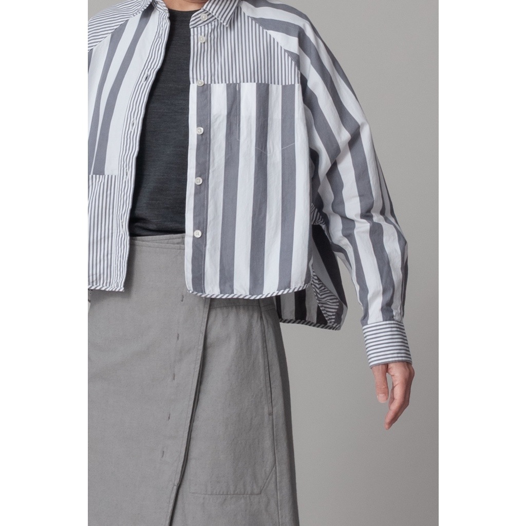 [RaPPELER] Raglan short length shirt_Charcoal gray(81)