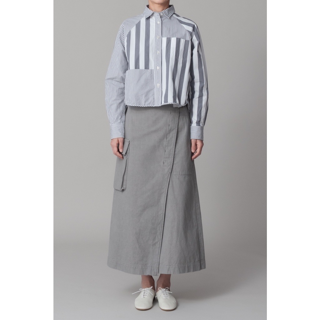 [RaPPELER] Raglan short length shirt_Charcoal gray(81)