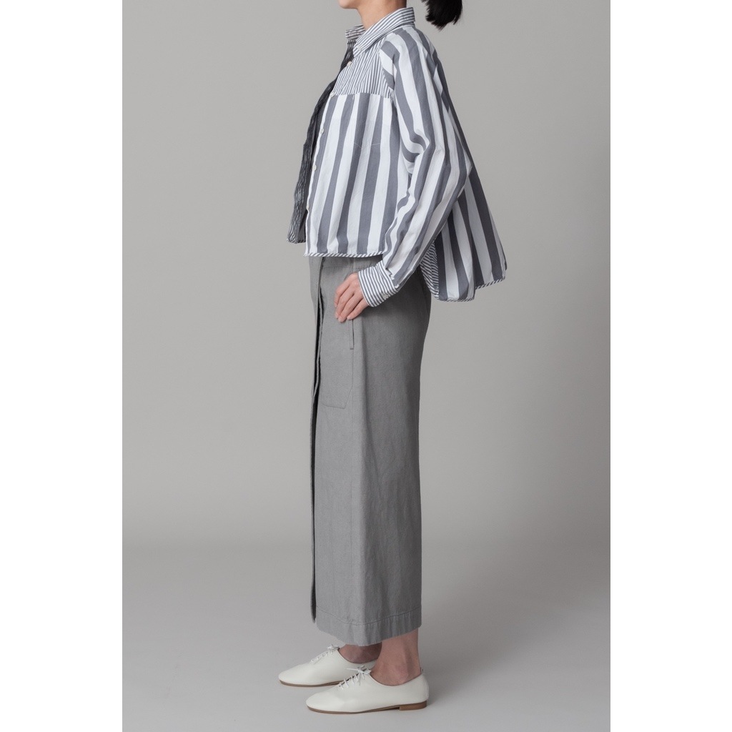 [RaPPELER] Raglan short length shirt_Charcoal gray(81)