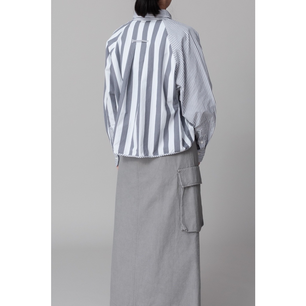 [RaPPELER] Raglan short length shirt_Charcoal gray(81)