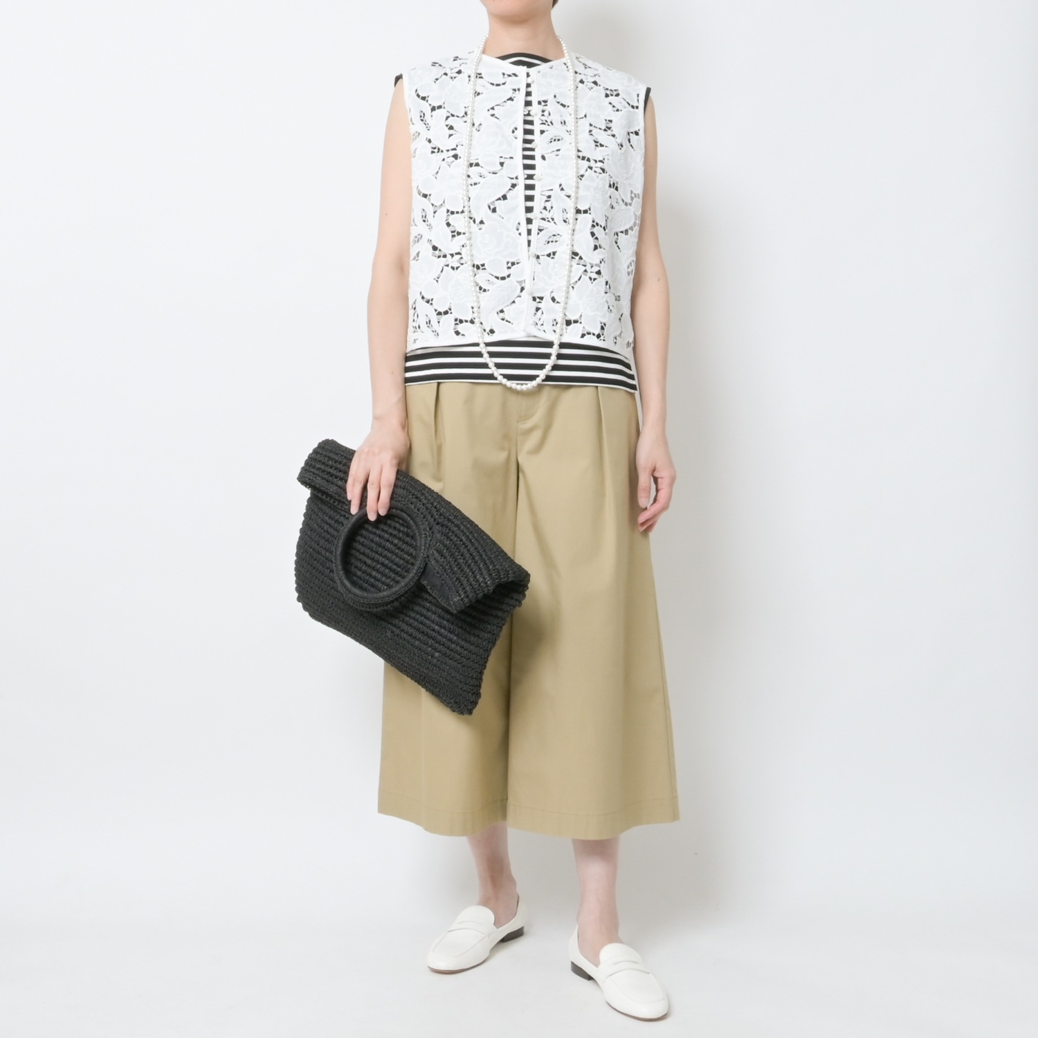 [Harriss] Semi-wide Cropped Pants