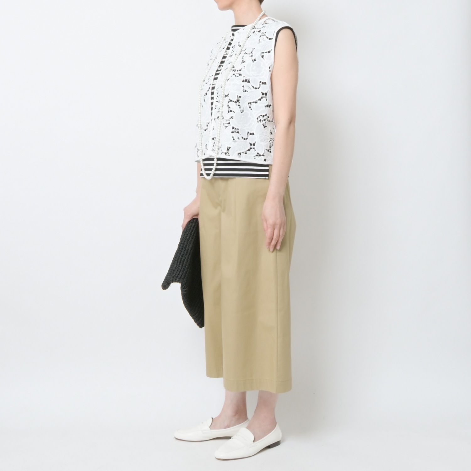 [Harriss] Semi-wide Cropped Pants