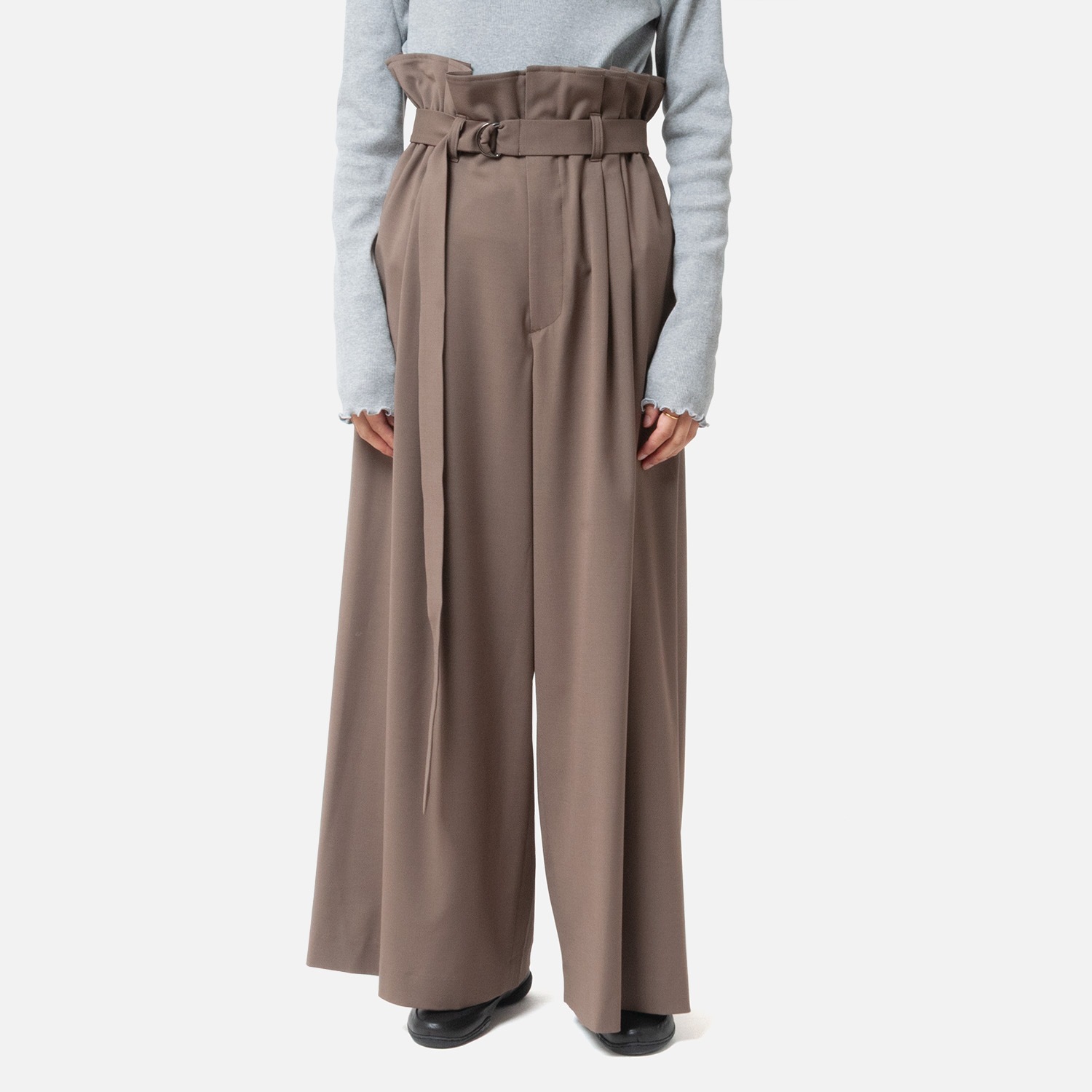 [Harriss  Keiko Okamoto] Wide pants_Light Brown(72)