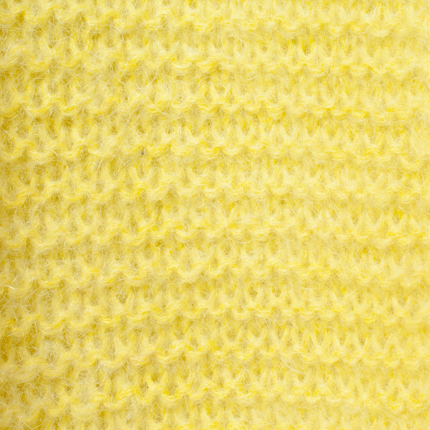 [Harriss  Keiko Okamoto] Kid mohair blend crew neck cardigan_Lemon Yellow(12)