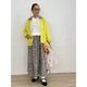 [Harriss  Keiko Okamoto] Kid mohair blend crew neck cardigan_Lemon Yellow(12)