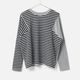 [RaPPELER] Asymmetrical Striped Cut and Sewn_Black(80)