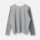 [RaPPELER] Asymmetrical Striped Cut and Sewn_Black(80)